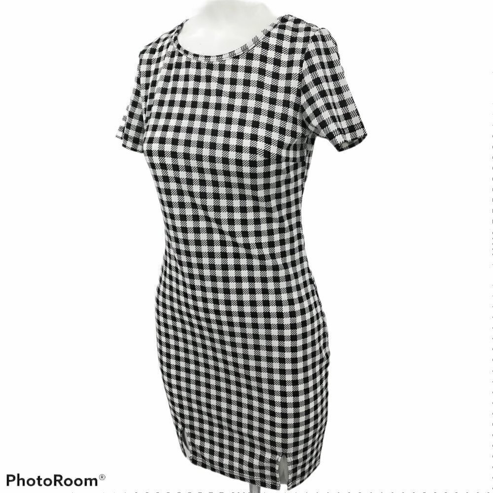 Shein Gingham Bodycon Dress Size S